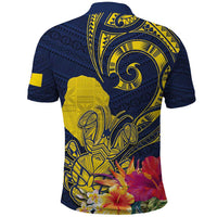 Niue Independence Day Polo Shirt Hiapo Pattern Hibiscus Plumeria and Uga LT03 - Polynesian Pride