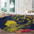 Niue Independence Day Round Carpet Hiapo Pattern Hibiscus Plumeria and Uga