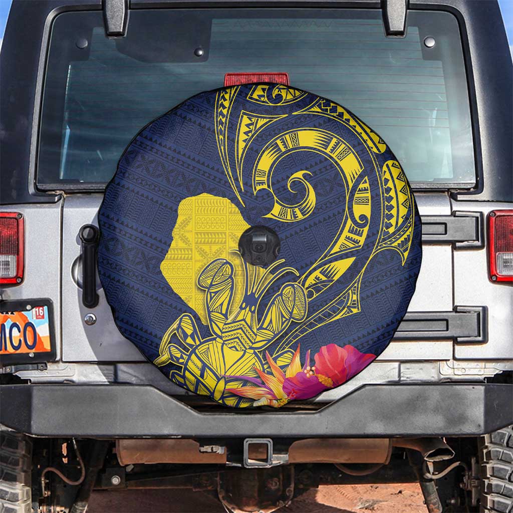 Niue Independence Day Spare Tire Cover Hiapo Pattern Hibiscus Plumeria and Uga