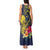 Niue Independence Day Tank Maxi Dress Hiapo Pattern Hibiscus Plumeria and Uga