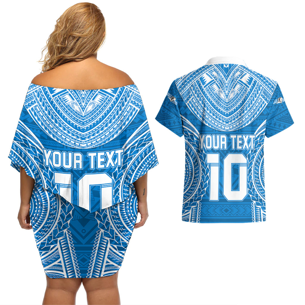 Custom Gulf Isou Rugby Couples Matching Off Shoulder Short Dress