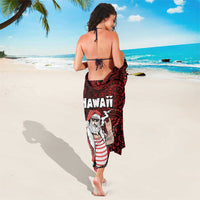Hawaii Aloha Santa Claus Funny Polynesian Tattoo Sarong Red Color LT03 - Polynesian Pride