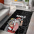 Hawaii Aloha Santa Claus Funny Polynesian Tattoo Area Rug Black Color