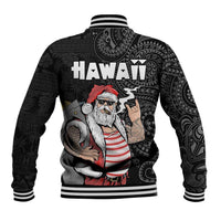 Hawaii Aloha Santa Claus Funny Polynesian Tattoo Baseball Jacket Black Color LT03 - Polynesian Pride