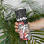 Hawaii Aloha Santa Claus Funny Polynesian Tattoo Skinny Tumbler Black Color