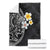 Hawaiian Hibiscus and Plumeria Polynesian Tribal Tattoo Blanket Black Color