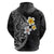 Hawaiian Hibiscus and Plumeria Polynesian Tribal Tattoo Hoodie Black Color