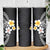 Hawaiian Hibiscus and Plumeria Polynesian Tribal Tattoo Skinny Tumbler Black Color