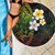 Hawaiian Hibiscus and Plumeria Polynesian Tribal Tattoo Beach Blanket Reggae Color