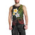 Hawaiian Hibiscus and Plumeria Polynesian Tribal Tattoo Men Tank Top Reggae Color