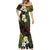 Hawaiian Hibiscus and Plumeria Polynesian Tribal Tattoo Mermaid Dress Reggae Color