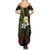 Hawaiian Hibiscus and Plumeria Polynesian Tribal Tattoo Summer Maxi Dress Reggae Color