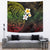 Hawaiian Hibiscus and Plumeria Polynesian Tribal Tattoo Tapestry Reggae Color