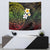 Hawaiian Hibiscus and Plumeria Polynesian Tribal Tattoo Tapestry Reggae Color