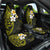 Hawaiian Hibiscus and Plumeria Polynesian Tribal Tattoo Car Seat Cover Yellow Color