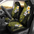 Hawaiian Hibiscus and Plumeria Polynesian Tribal Tattoo Car Seat Cover Yellow Color