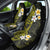 Hawaiian Hibiscus and Plumeria Polynesian Tribal Tattoo Car Seat Cover Yellow Color