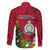 Niue Christmas Family Matching Long Sleeve Bodycon Dress and Hawaiian Shirt Coat of Arms and Polynesian Tattoo Xmas Element Christmas Red Vibe LT03 - Polynesian Pride