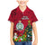 Niue Christmas Family Matching Mermaid Dress and Hawaiian Shirt Coat of Arms and Polynesian Tattoo Xmas Element Christmas Red Vibe LT03 Son's Shirt Red - Polynesian Pride