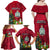 Niue Christmas Family Matching Off Shoulder Maxi Dress and Hawaiian Shirt Coat of Arms and Polynesian Tattoo Xmas Element Christmas Red Vibe LT03 - Polynesian Pride