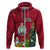 Niue Christmas Hoodie Coat of Arms and Polynesian Tattoo Xmas Element Christmas Red Vibe LT03 - Polynesian Pride