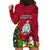 Niue Christmas Hoodie Dress Coat of Arms and Polynesian Tattoo Xmas Element Christmas Red Vibe LT03 - Polynesian Pride