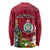 Niue Christmas Long Sleeve Shirt Coat of Arms and Polynesian Tattoo Xmas Element Christmas Red Vibe LT03 - Polynesian Pride