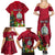 Personalised Niue Christmas Family Matching Summer Maxi Dress and Hawaiian Shirt Coat of Arms and Polynesian Tattoo Xmas Element Christmas Red Vibe LT03 - Polynesian Pride