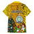 Niue Christmas Hawaiian Shirt Coat of Arms and Polynesian Tattoo Xmas Element Christmas Yellow Vibe LT03 - Polynesian Pride