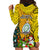 Niue Christmas Hoodie Dress Coat of Arms and Polynesian Tattoo Xmas Element Christmas Yellow Vibe LT03 - Polynesian Pride