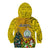 Niue Christmas Kid Hoodie Coat of Arms and Polynesian Tattoo Xmas Element Christmas Yellow Vibe LT03 - Polynesian Pride