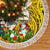 Niue Christmas Tree Skirt Coat of Arms and Polynesian Tattoo Xmas Element Christmas Yellow Vibe LT03 - Polynesian Pride