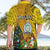 Personalised Niue Christmas Hawaiian Shirt Coat of Arms and Polynesian Tattoo Xmas Element Christmas Yellow Vibe LT03 - Polynesian Pride