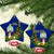 Niue Christmas Ceramic Ornament Coat of Arms and Polynesian Tattoo Xmas Element Christmas Blue Vibe LT03 Star Blue - Polynesian Pride