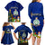 Niue Christmas Family Matching Long Sleeve Bodycon Dress and Hawaiian Shirt Coat of Arms and Polynesian Tattoo Xmas Element Christmas Blue Vibe LT03 - Polynesian Pride