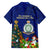 Niue Christmas Family Matching Long Sleeve Bodycon Dress and Hawaiian Shirt Coat of Arms and Polynesian Tattoo Xmas Element Christmas Blue Vibe LT03 - Polynesian Pride