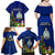 Niue Christmas Family Matching Off Shoulder Maxi Dress and Hawaiian Shirt Coat of Arms and Polynesian Tattoo Xmas Element Christmas Blue Vibe LT03 - Polynesian Pride