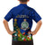 Niue Christmas Family Matching Short Sleeve Bodycon Dress and Hawaiian Shirt Coat of Arms and Polynesian Tattoo Xmas Element Christmas Blue Vibe LT03 - Polynesian Pride