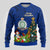 Niue Christmas Ugly Christmas Sweater Coat of Arms and Polynesian Tattoo Xmas Element Christmas Blue Vibe LT03 - Polynesian Pride