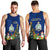 Niue Christmas Men Tank Top Coat of Arms and Polynesian Tattoo Xmas Element Christmas Blue Vibe LT03 - Polynesian Pride