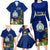 Personalised Niue Christmas Family Matching Long Sleeve Bodycon Dress and Hawaiian Shirt Coat of Arms and Polynesian Tattoo Xmas Element Christmas Blue Vibe LT03 - Polynesian Pride