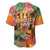 Hawaiian Honolulu Festival Baseball Jersey Hawaiian Identity - Hula Dancer and Ukulele Tropical Plants Style