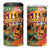 Hawaiian Honolulu Festival 4 in 1 Can Cooler Tumbler Hawaiian Identity - Hula Dancer and Ukulele Tropical Plants Style