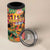 Hawaiian Honolulu Festival 4 in 1 Can Cooler Tumbler Hawaiian Identity - Hula Dancer and Ukulele Tropical Plants Style