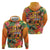 Hawaiian Honolulu Festival Hoodie Hawaiian Identity - Hula Dancer and Ukulele Tropical Plants Style