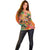 Hawaiian Honolulu Festival Off Shoulder Sweater Hawaiian Identity - Hula Dancer and Ukulele Tropical Plants Style