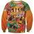 Hawaiian Honolulu Festival Sweatshirt Hawaiian Identity - Hula Dancer and Ukulele Tropical Plants Style