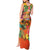 Hawaiian Honolulu Festival Tank Maxi Dress Hawaiian Identity - Hula Dancer and Ukulele Tropical Plants Style