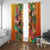 Hawaiian Honolulu Festival Window Curtain Hawaiian Identity - Hula Dancer and Ukulele Tropical Plants Style