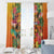 Hawaiian Honolulu Festival Window Curtain Hawaiian Identity - Hula Dancer and Ukulele Tropical Plants Style